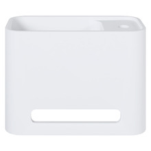 Mod 420mm Matte White Wall Hung Basin with Overflow